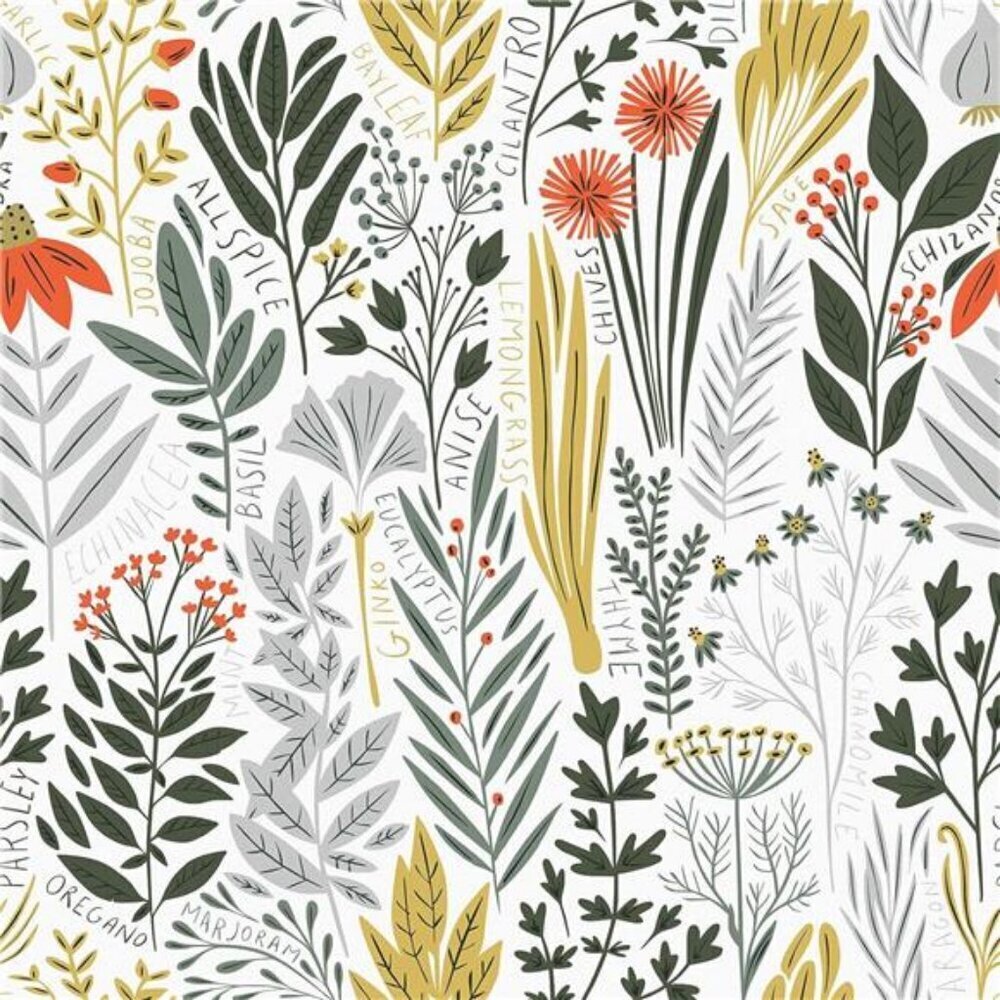 Peel & Stick Floral Wallpaper 17.7in x 118.1in Green Leaf